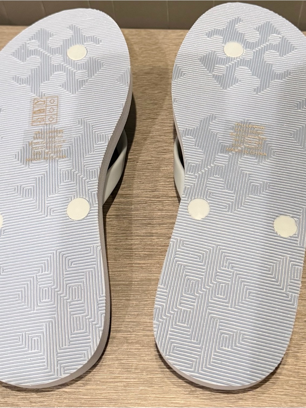 Tory Burch Powder Blue Logo Thong Sandals - Picture 7 of 8
